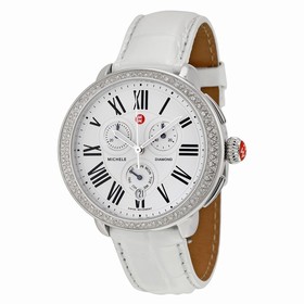 Michele Serein Silver Dial Silver Leather Ladies Watch MWW21A000005