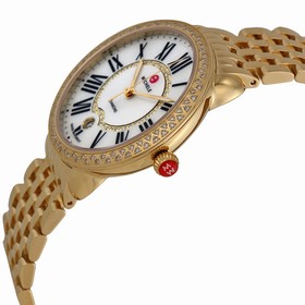 Michele Serein White Mother of Pearl Dial 18kt Gold-plated Ladies Watch MWW21B000031
