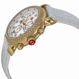 Michele Signature CSX Mother of Pearl Dial Leather Ladies Watch MWW03M000142