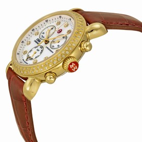 Michele Signature CSX Mother of Pearl Dial Leather Ladies Watch MWW03M000145