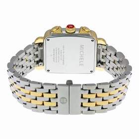Michele Signature Deco Chronograph Diamond Mother of Pearl Dial Ladies Watch MWW06P000108