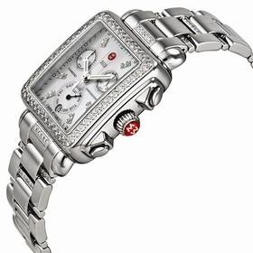 Michele Signature Deco Diamond Chronograph Mother of Pearl Ladies Watch MWW06P000103