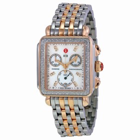 Michele Signature Deco Diamond Mother of Pearl Two-tone Ladies Watch MWW06P000232