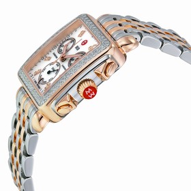 Michele Signature Deco Diamond Mother of Pearl Two-tone Ladies Watch MWW06P000232