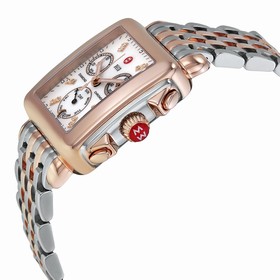 Michele Signature Deco Diamond Mother of Pearl Two-tone Ladies Watch MWW06P000234