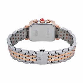 Michele Signature Deco Diamond Mother of Pearl Two-tone Ladies Watch MWW06P000234