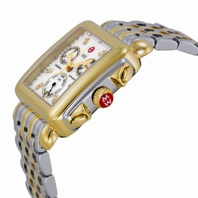 Michele Signature Deco Mother of Pearl 18kt Yellow Gold-plated Watch MWW06P0001