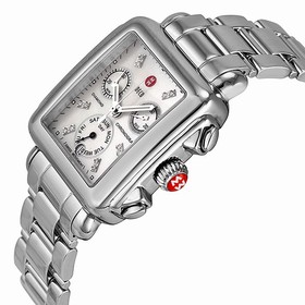 Michele Signature Deco Non-Diamond Diamond Chronograph Dial Ladies Watch MWW06P000101