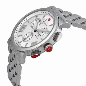 Michele Sport Sail Large Chronograph White Dial Stainless Steel Ladies Watch MWW01K000102