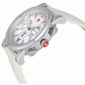 Michele Sport Sail White Enamel Dial Chronograph Ladies Watch MWW01C000006