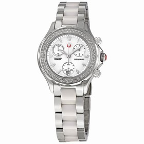 Michele Tahitian Ceramic Stainless Steel White Diamond Ladies Watch MWW12C000001