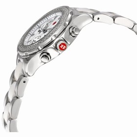 Michele Tahitian Ceramic Stainless Steel White Diamond Ladies Watch MWW12C000001