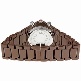 Michele Tahitian Chocolate Ceramic Chronograph Ladies Watch MWW12A000011