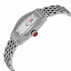 Michele Urban Coquette Mother of Pearl Diamond Dial Stainless Steel Ladies Watch MWW08A000233