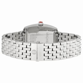 Michele Urban Mini Black Dial Diamond Stainless Steel Ladies Watch MWW02A000464