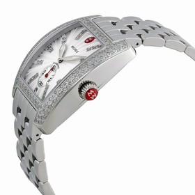 Michele Urban Silver Dial Diamond Stainless Steel Ladies Watch MWW02T000001
