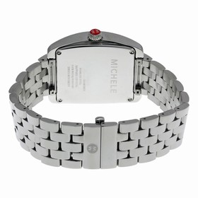 Michele Urban Silver Dial Diamond Stainless Steel Ladies Watch MWW02T000001