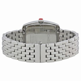 Michele Urban Silver White Dial Stainless Steel Diamond Ladies Watch MWW02T000002