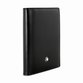 Montblanc Business Card Gusset Leather Wallet - Black 7167