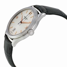 Montblanc Heritage Chronométrie Automatic Silvery-White Dial Black Leather Strap Men's Watch 112520