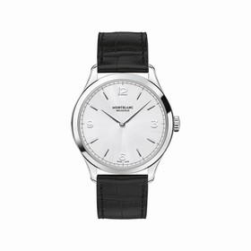 Montblanc Heritage Chronometrie Silver Dial Alligator Leather Men's Watch 112515