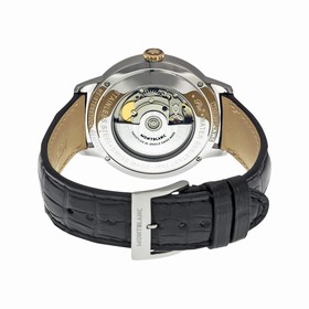 Montblanc Meisterstuck Heritage Automatic Silver Dial Black Leather Men's Watch 111624