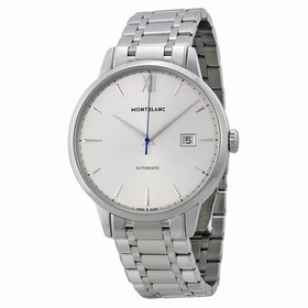 Montblanc Meisterstuck Heritage Automatic Silver Dial Brown Leather Men's Watch 111581