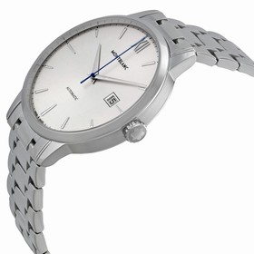 Montblanc Meisterstuck Heritage Automatic Silver Dial Brown Leather Men's Watch 111581