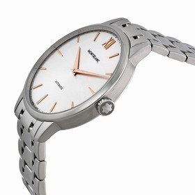 Montblanc Meisterstuck Heritage Automatic Silver Dial Stainless Steel Men's Watch 110696