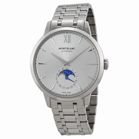 Montblanc Meisterstuck Heritage Moonstruck Silver Dial Stainless Steel Men's Watch 111184