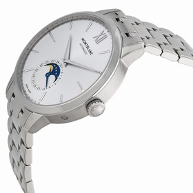 Montblanc Meisterstuck Heritage Moonstruck Silver Dial Stainless Steel Men's Watch 111184