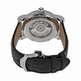 Montblanc Star 4810 Silver Guilloche Dial Black Leather Automatic Men's Watch 105858