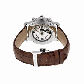 Montblanc Star Automatic Chronograph Silver Dial Brown Leather Men's Watch 106466