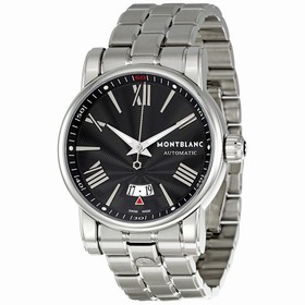 Montblanc Star Black Dial Stainless Steel Automatic Men's Watch 102340