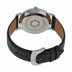 Montblanc Star Classique Black Dial Black Leather Men's Watch 108769