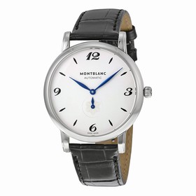 Montblanc Star Classique White Dial Black Alligator Leather Men's Watch 107073
