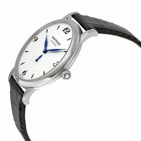 Montblanc Star Classique White Dial Black Alligator Leather Men's Watch 107073