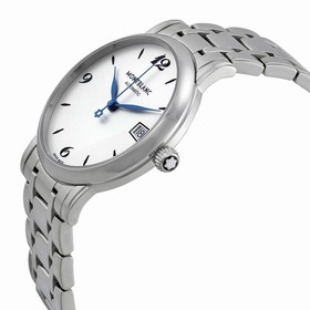 Montblanc Star Classique White Opaline Dial Stainless Steel Ladies Watch 111591