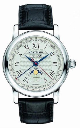 Montblanc Star Silver Dial Moon Phase Automatic Men's Watch 113645