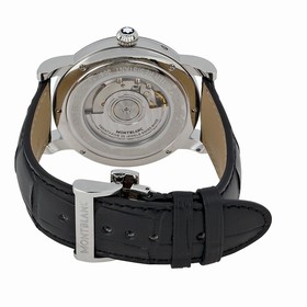 Montblanc Star Twin Moonphase Automatic Silver Dial Black Leather Men's Watch 110642