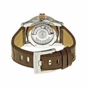 Montblanc Timewalker Automatic Silver Dial Brown Leather Men's Watch 110330