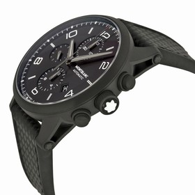Montblanc Timewalker Extreme Chronograph Black Dial Black Leather Men's Watch 111197