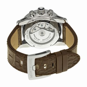 Montblanc Timewalker Silver Dial Brown Alligator Leather Chronograph Men's Watch 107065