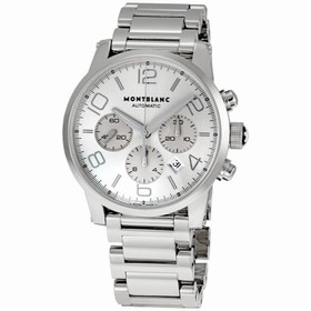 Montblanc Timewalker Silver Dial Steel Case Men's Watch 9669