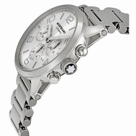 Montblanc Timewalker Silver Dial Steel Case Men's Watch 9669