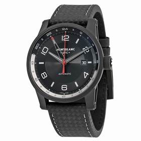 Montblanc Timewalker Urban Automatic Black Dial Black Leather Men's Watch 113876