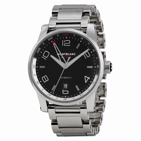 Montblanc Timewalker Voyager Black Dial Stainless Steel Men's Watch 109135