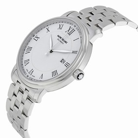 Montblanc Tradition Automatic White Dial Stainless Steel Men's Watch 112610