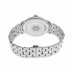 Montblanc Tradition Date White Guilloche Dial Stainless Steel Men's Watch 112636
