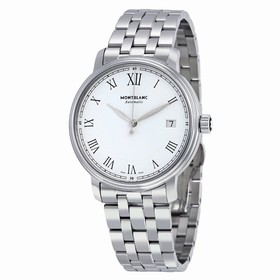 Montblanc Tradition White Dial Stainless Steel Automatic Men's Watch 112632